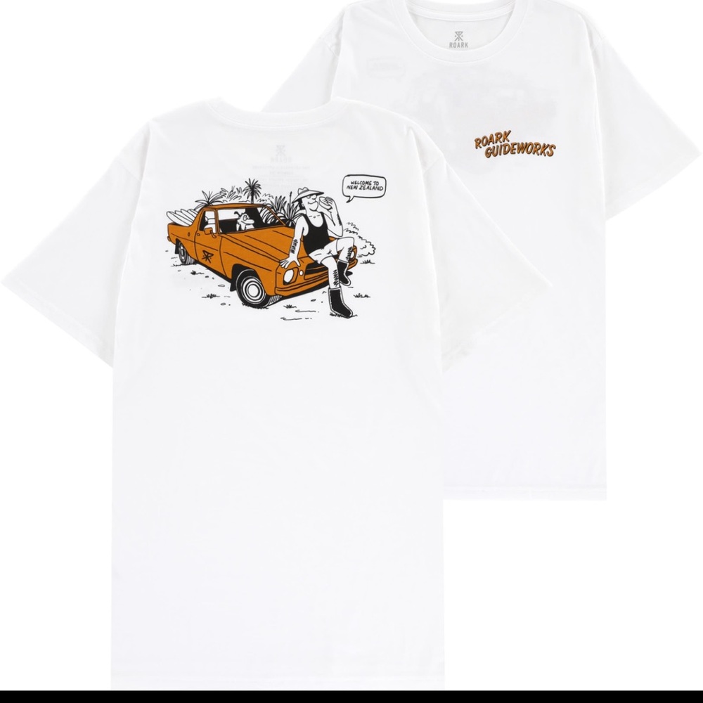NWT, Roark Tiki Tour Tee, size M, color white